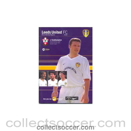 2001 - Leeds United v Southampton official programme 07/04/2001 - Collect Soccer