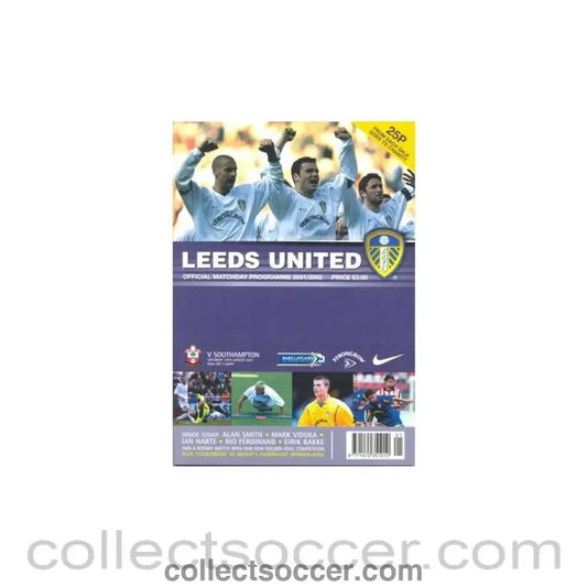 2001 - Leeds United v Southampton official programme 18/08/2001 - Collect Soccer