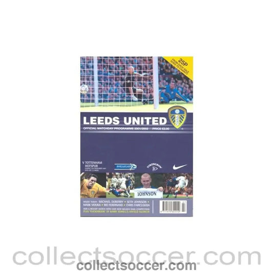 2001 - Leeds United v Tottenham Hotspur official programme 04/11/2001 - Collect Soccer