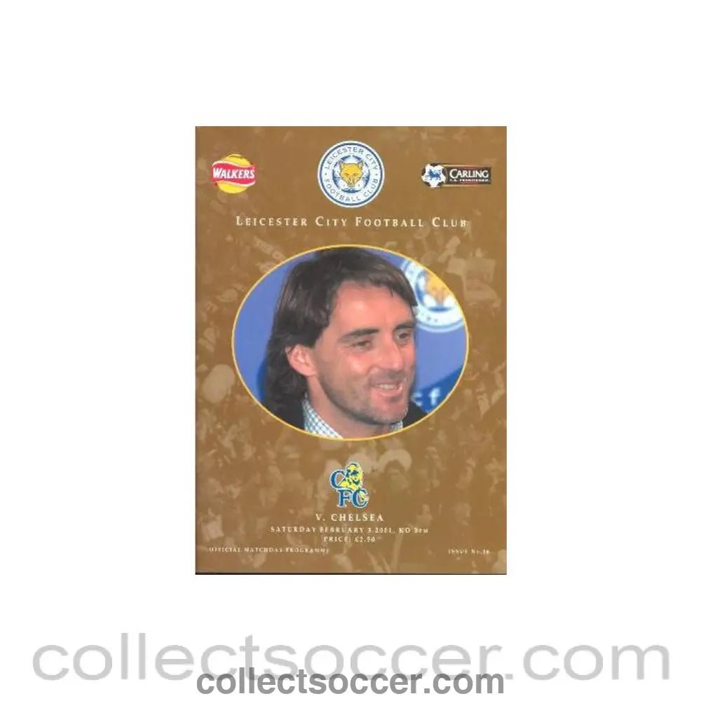 2001 - Leicester City vChelsea official programme 03/02/2001 Premier League - Collect Soccer