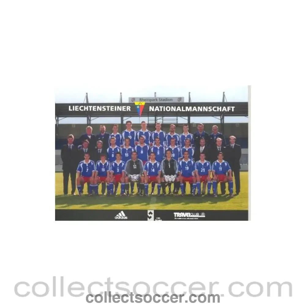 2001 - Lichtenstein National Team photo postcard 2001-2002 - Collect Soccer