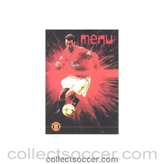 2001 - Manchester United v Aston Villa menu 20/01/2001