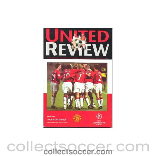2001 - Manchester United v Bayern Munich official programme 03/04/2001 - Collect Soccer
