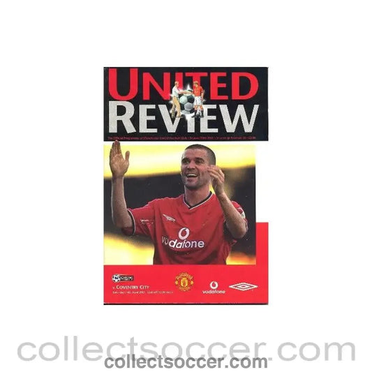 2001 - Manchester United v Coventry City official programme 14/04/2001 - Collect Soccer