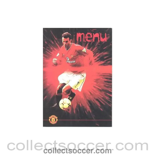 2001 - Manchester United v Leicester City menu 17/03/2001