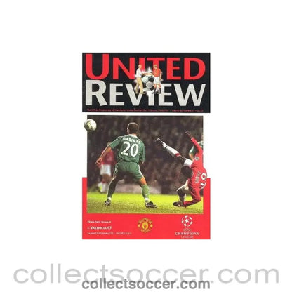 2001 - Manchester United v Valencia official programme 20/02/2001 - Collect Soccer