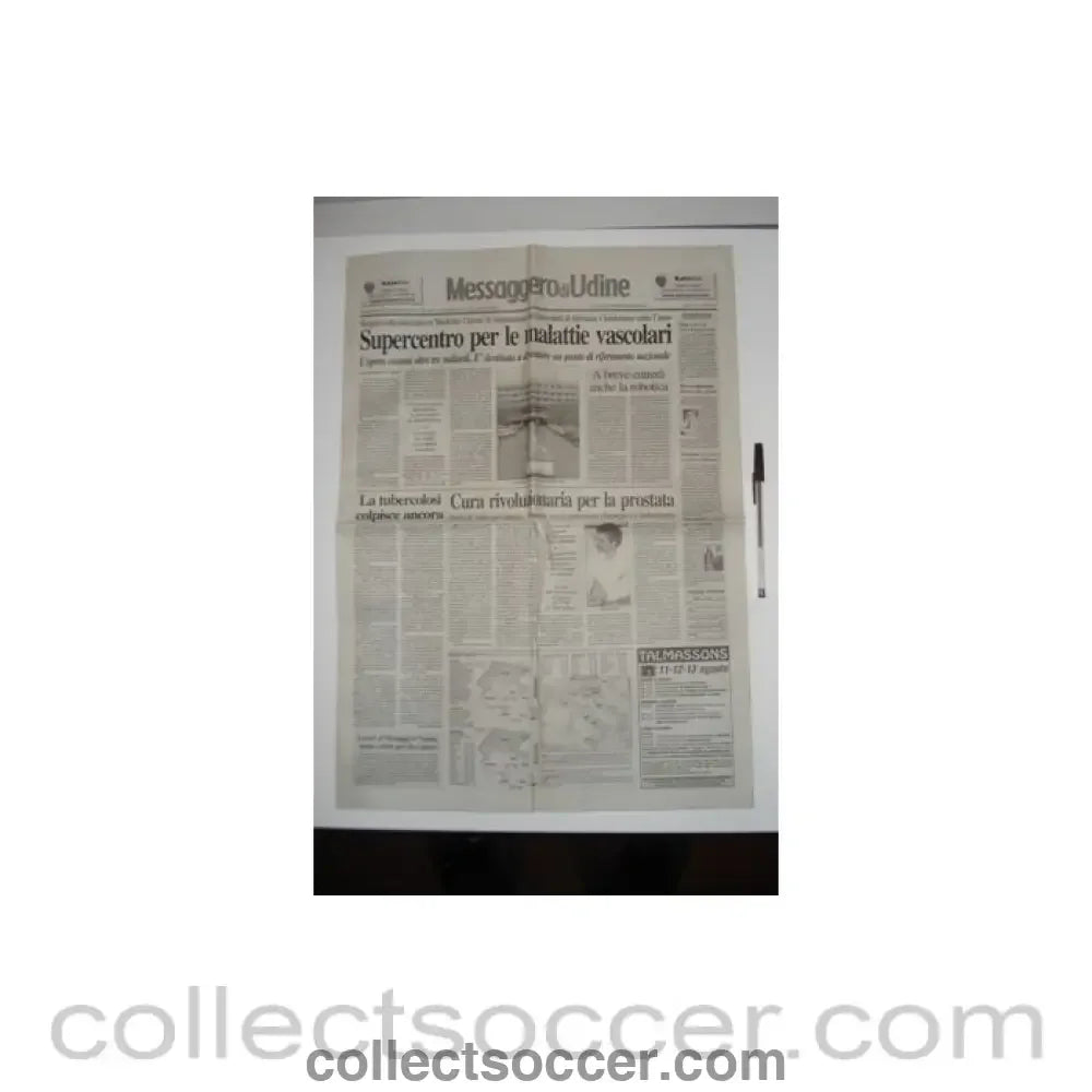 2001 - Messaggero di Udine 11/08/2001 newspaper