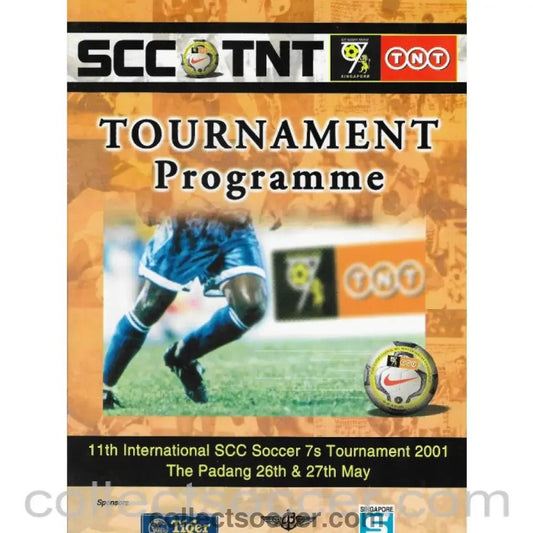 2001 Official Programme Soccer 7's - Fulham, Leicester, Sydney FC includes Masters Played in Singapore - Collect Soccer