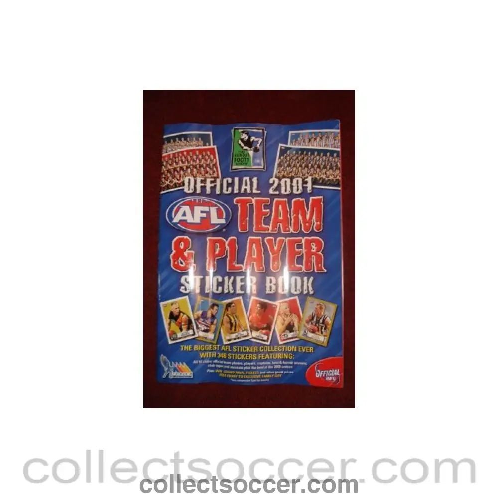2001 - Rugby - Official 2001 AFL Team & Player Sticker Book - Collect Soccer