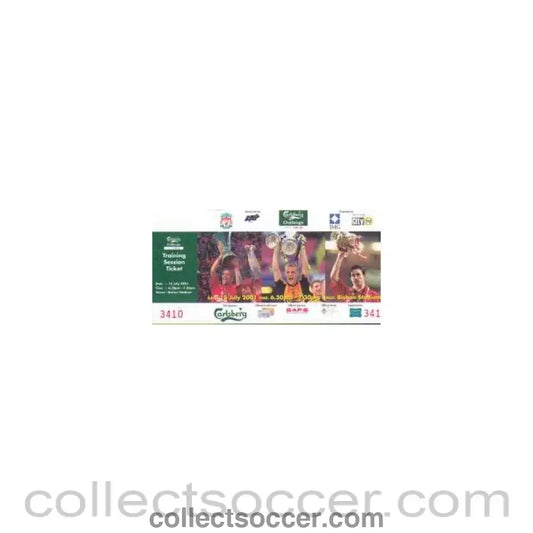 2001 - Singapore V Liverpool Training Session Unused Ticket 15/07/2001