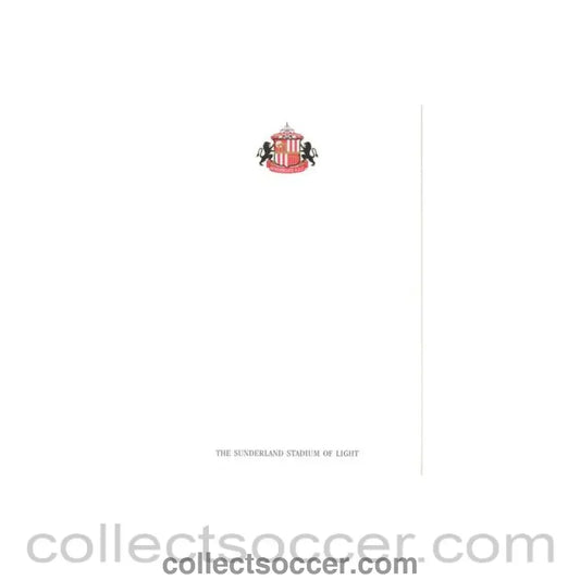 2001 - Sunderland v Chelsea menu 09/12/2001 Premier League