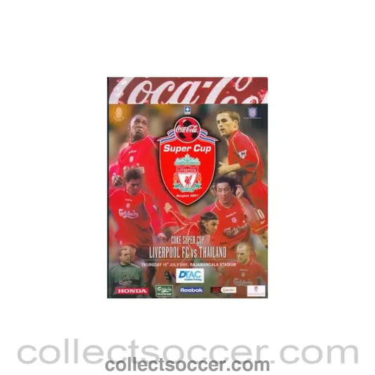 2001 - Thailand V Liverpool programme 19/07/2001 Coca Cola Super Cup - Collect Soccer