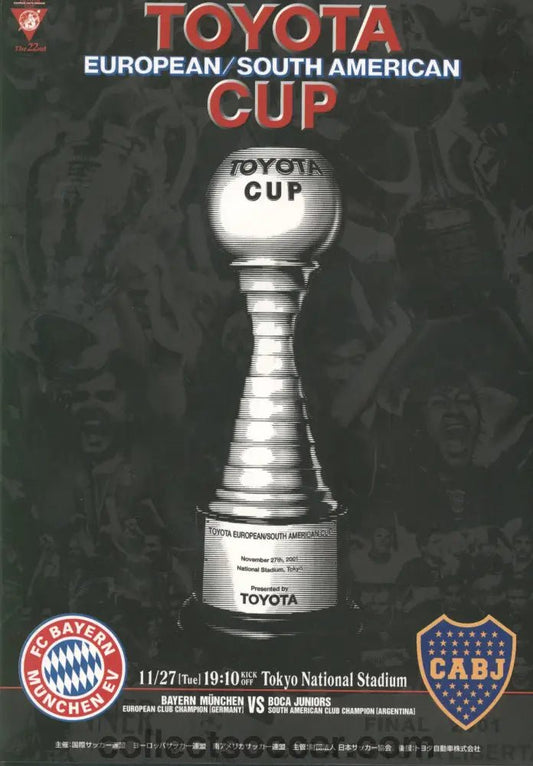 2001 Toyota Cup Final official programme Bayern Munich v Boca Juniors - Collect Soccer