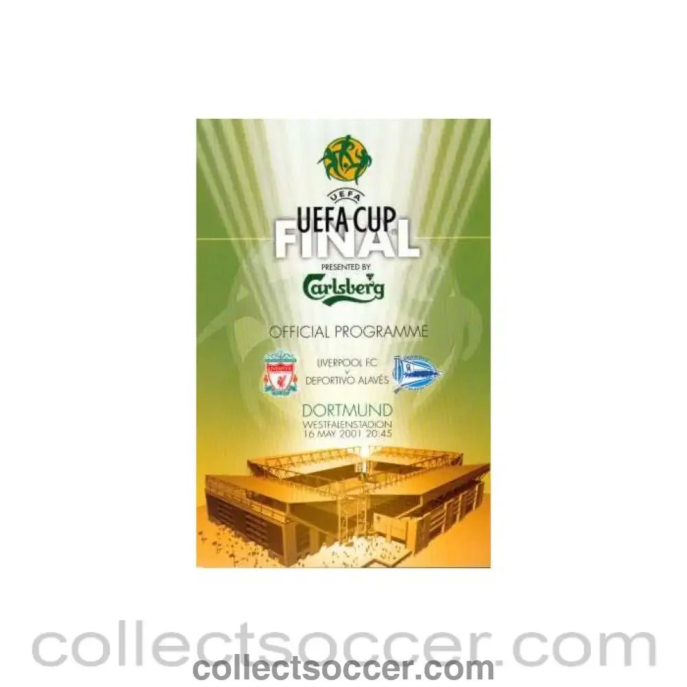 2001 UEFA Cup Press Pack Liverpool V Alaves - Collect Soccer