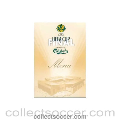 2001 UEFA Cup VVIP Menu Liverpool V Alaves 16/05/2001 - Collect Soccer