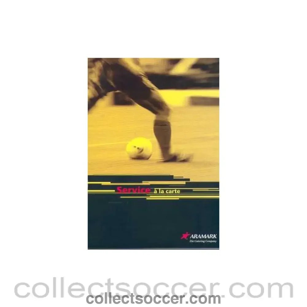 2001 UEFA Final German Stadium Edition Menu Liverpool V Alaves - Collect Soccer
