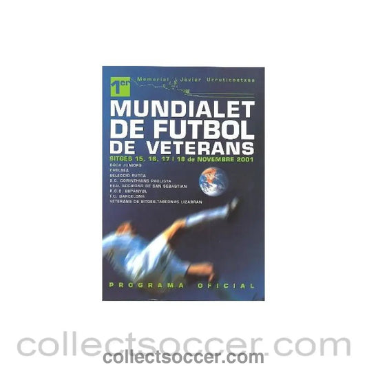 2001 - Veterans World Championship in November 2001 official programme - Collect Soccer