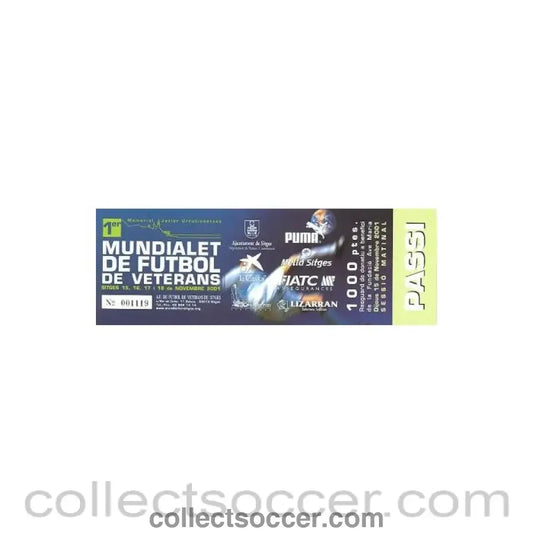 2001 - Veterans World Championship in November 2001 unused ticket