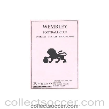 2001 - Wembley vChelsea official programme 31/07/2001 - Collect Soccer