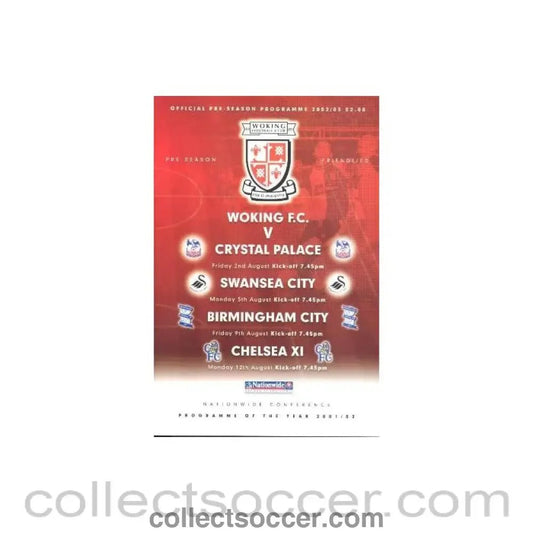 2001 - Woking v Crystal Palace official programme 02/08/2001 - Collect Soccer