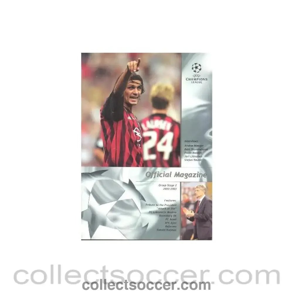 2002-2003 Champions League Official Magazine Group Stage 2 - Collect Soccer