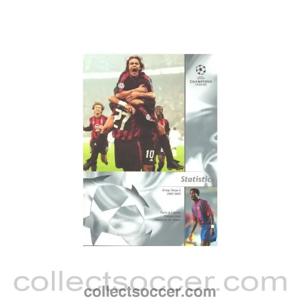 2002-2003 Champions League Statistics Group Stage 2 - Collect Soccer