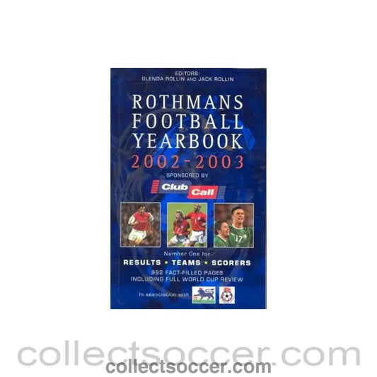 2002 - 2003 Rothmans Football Yearbook - Collect Soccer
