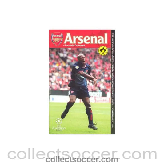 2002 - Arsenal v Borussia Dortmund official programme 17/09/2002 Champions League