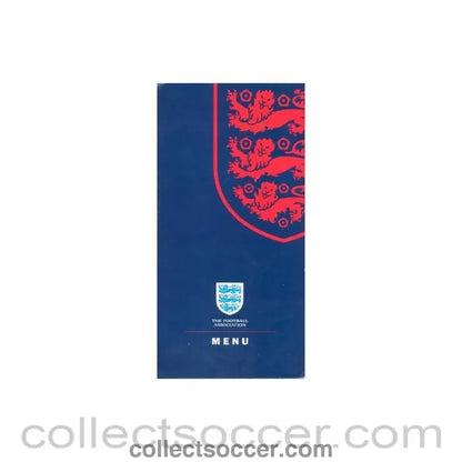 2002 - Arsenal v Chelsea official City Hall menu 04/05/2002 - Collect Soccer