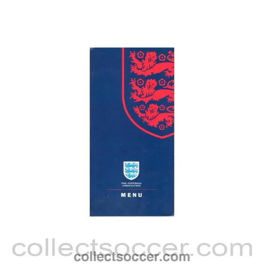 2002 - Arsenal v Chelsea official City Hall menu 04/05/2002
