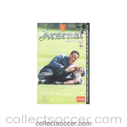 2002 - Arsenal v Deportivo La Coruna official programme 12/03/2002