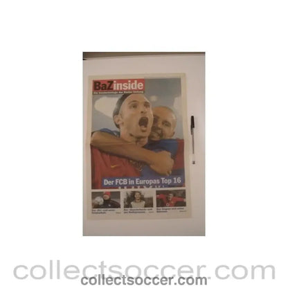 2002 - Basel v Manchester United 26/11/2002 BazInside suppliment of Basler Zeitung newspaper - Collect Soccer