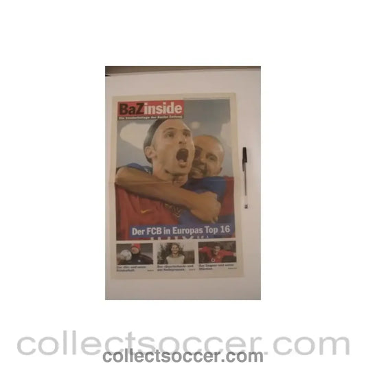 2002 - Basel v Manchester United 26/11/2002 BazInside suppliment of Basler Zeitung newspaper