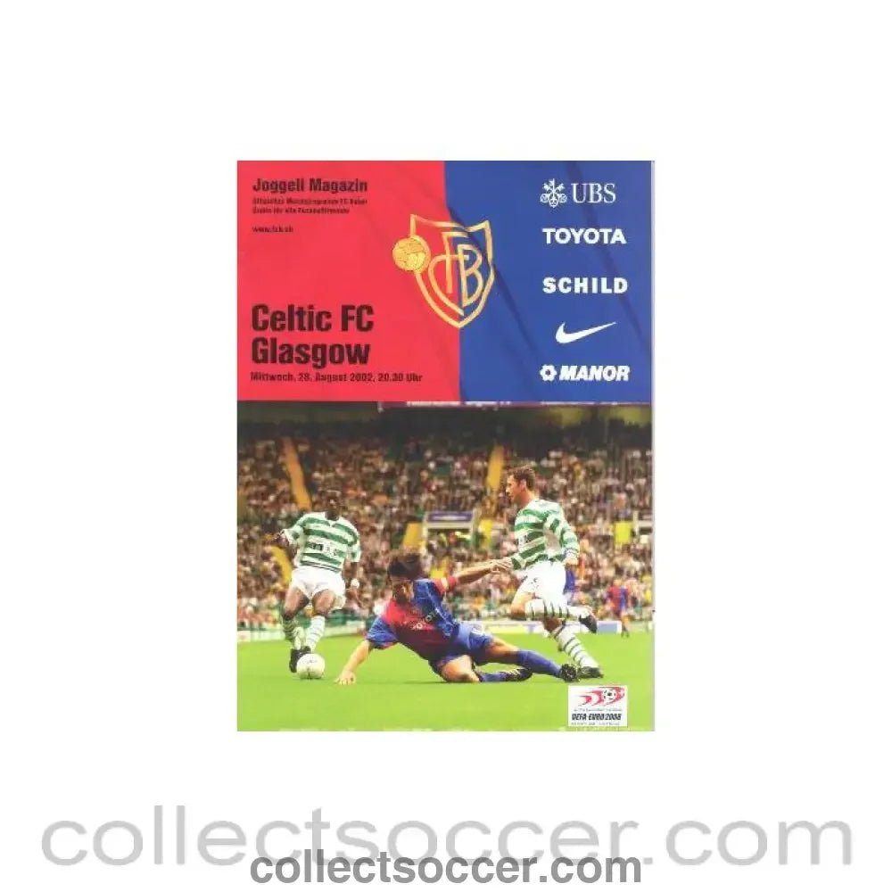 2002 - Basle v Celtic official programme 28/08/2002 Champions League - Collect Soccer