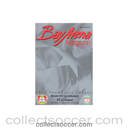 2002 - Bayer Leverkusen v Liverpool official programme 09/04/2002 Champions League - Collect Soccer