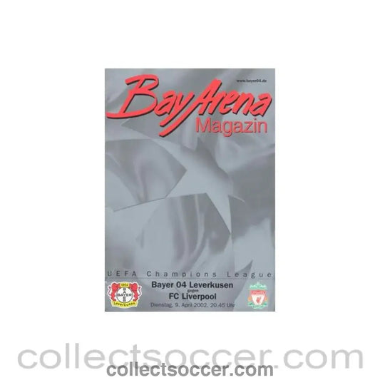 2002 - Bayer Leverkusen v Liverpool official programme 09/04/2002 Champions League - Collect Soccer