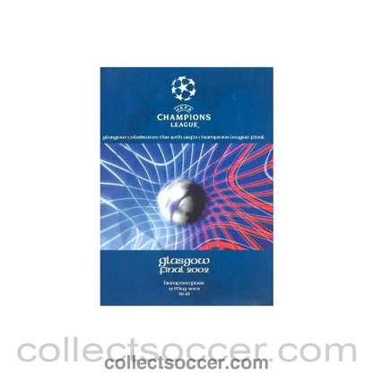 2002 - Bayer Leverkusen v Real Madrid press pack 15/05/2002 Champions League Cup Final in Glasgow