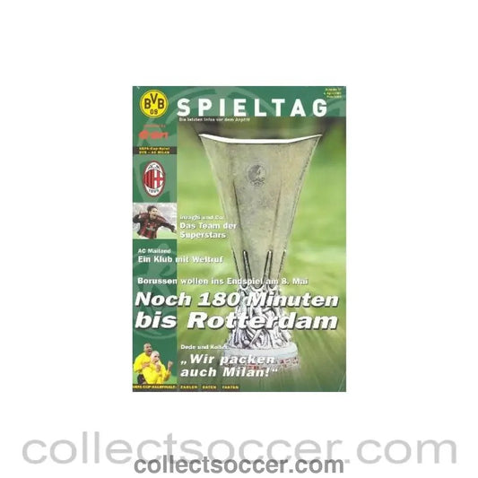2002 Borussia v Milan official programme 04/04/2002 UEFA Cup - Collect Soccer
