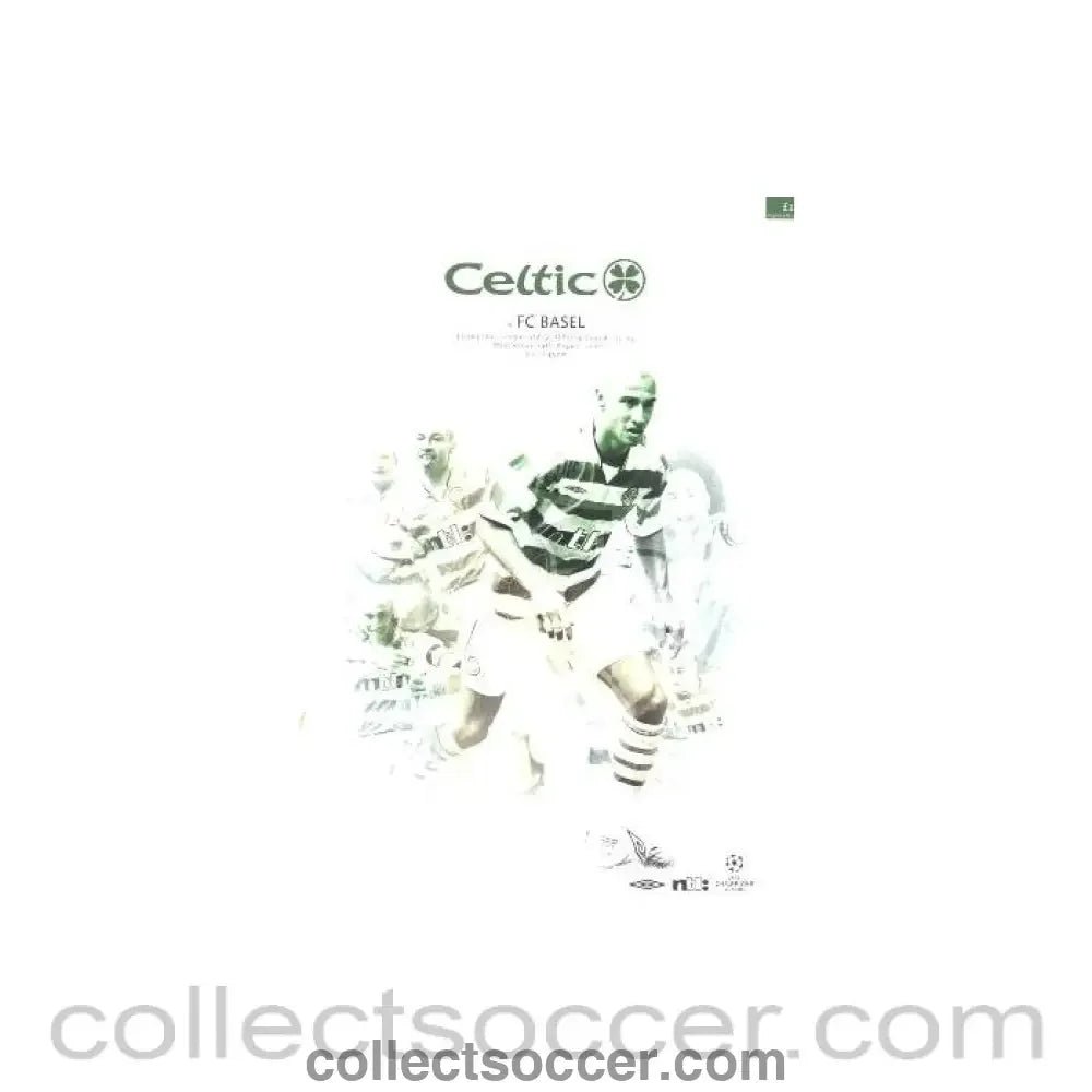 2002 - Celtic v Basle official programme 14/08/2002 Champions League - Collect Soccer