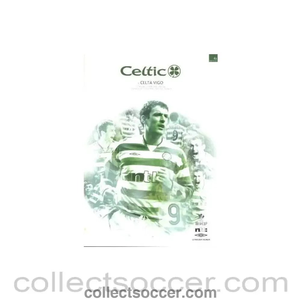 2002 - Celtic v Celta Vigo official programme 28/11/2002 UEFA Cup - Collect Soccer