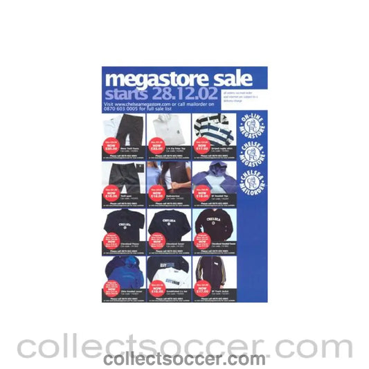 2002 - Chelsea Megastore Sale leaflet of 28/12/2002