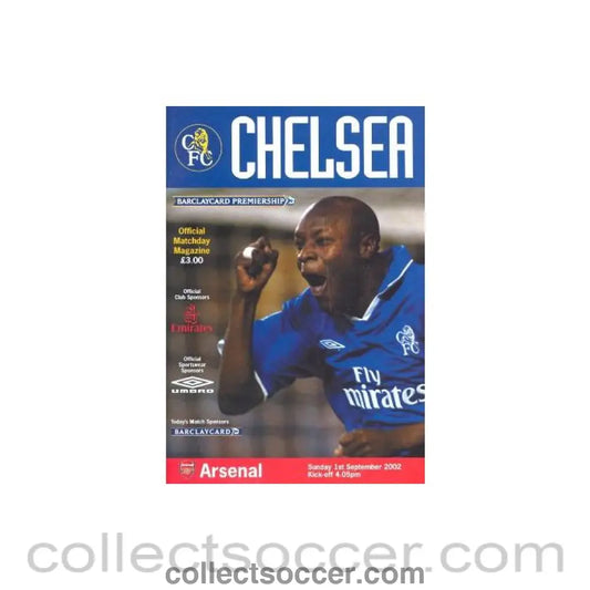 2002 - Chelsea v Arsenal Official Programme 01/09/2002 Premier League