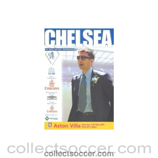 2002 - Chelsea v Aston Villa official programme 11/05/2002 Premier League - Collect Soccer