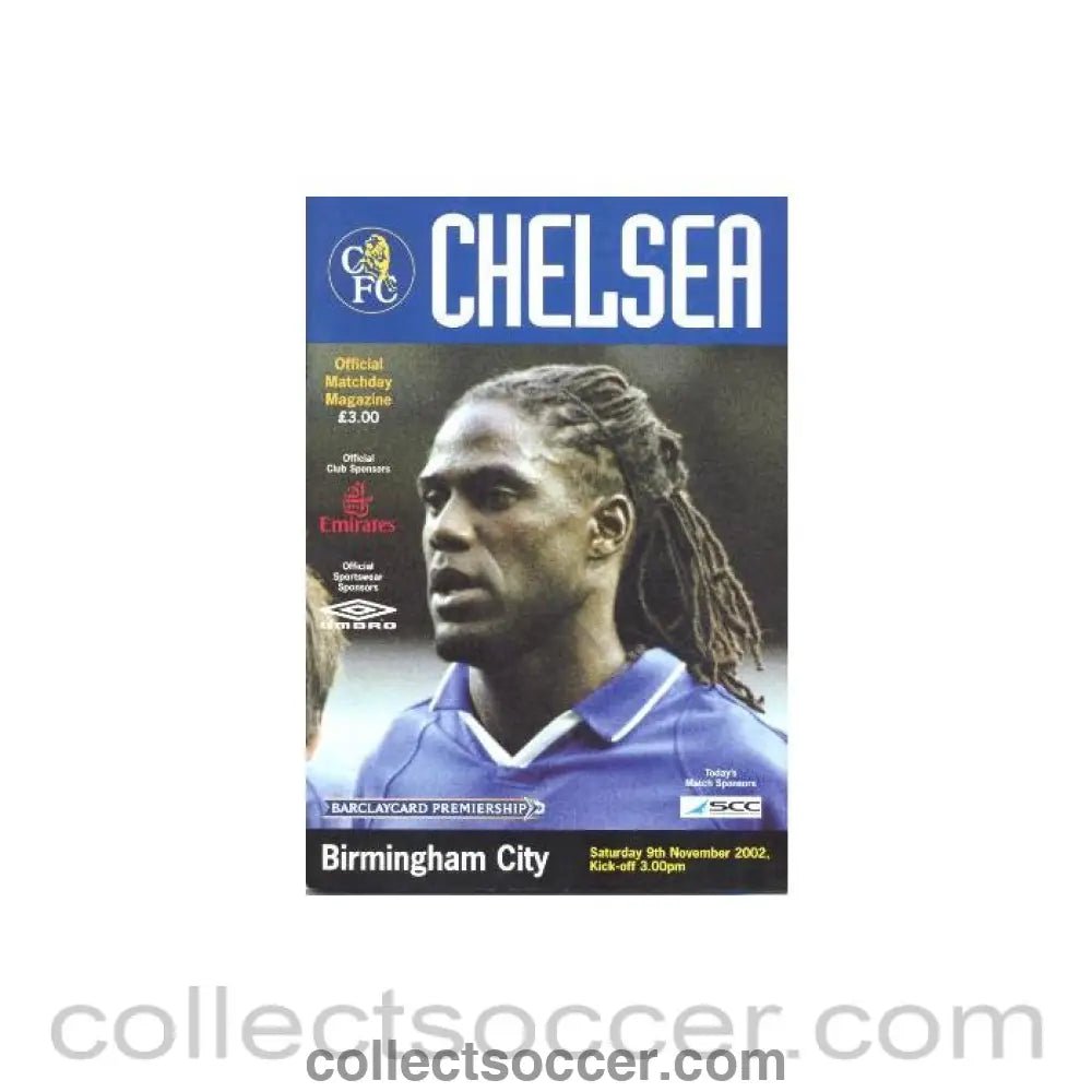 2002 - Chelsea v Birmingham City official programme 09/11/2002 - Collect Soccer