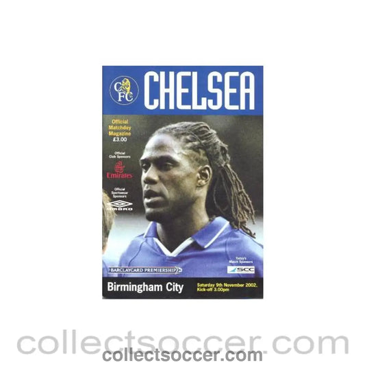 2002 - Chelsea v Birmingham City official programme 09/11/2002