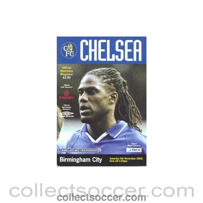2002 - Chelsea v Birmingham City official programme 09/11/2002 - Collect Soccer
