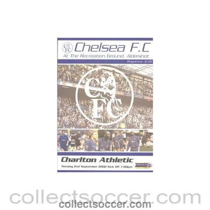 2002 - Chelsea v Charlton Athletic official programme 02/09/2002 Premier League, at Aldershot - Collect Soccer