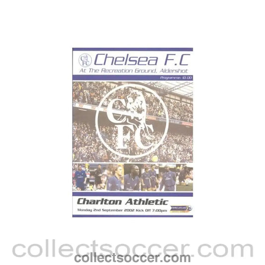 2002 - Chelsea v Charlton Athletic official programme 02/09/2002 Premier League at Aldershot