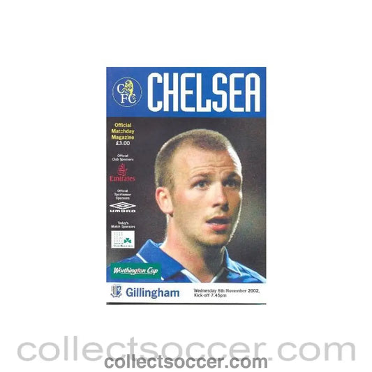 2002 - Chelsea v Gillingham official programme 06/11/2002