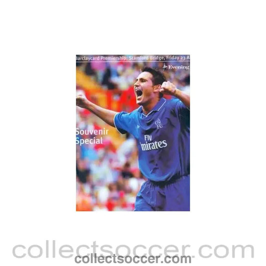2002 - Chelsea v Manchester United 23/08/2002 Evening Stdandard Programme - Collect Soccer